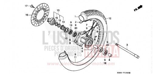 FRONT WHEEL CA125T de 1996